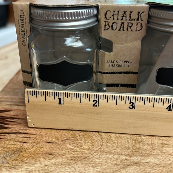 Salt and Pepper Shaker Set Erasable Chalk Board New In Package Farmhouse Style - Picture 6 of 6